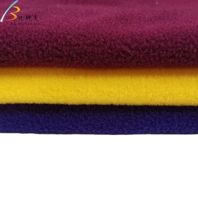 manufacture 100% polyester two side brush one side anti pilling polar fleece for winter