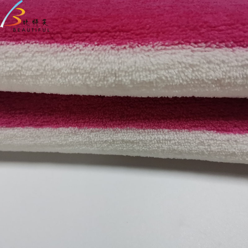 wholesale 100% polyester double side coral fleece print fabric for winter coat